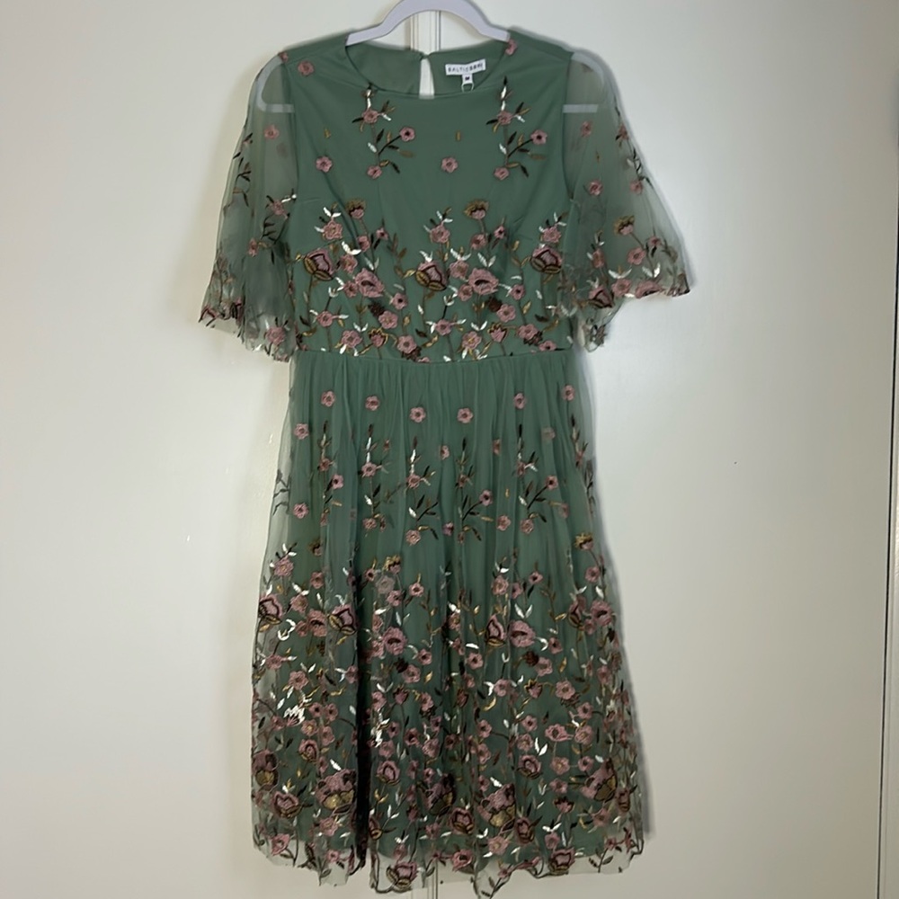 Baltic Born Sage Floral Midi Dress